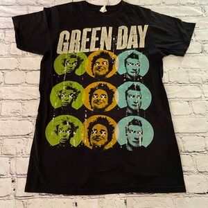 Green Day Tee, Size Small, Black/Multicolor